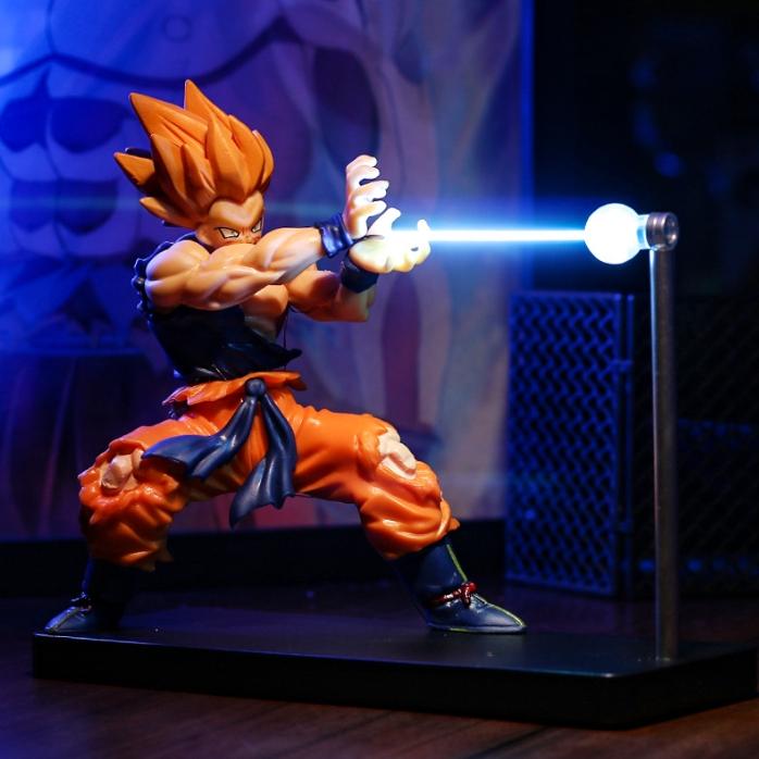 В наличии Dragon Ball Сон Гоку Световой Светильник Модель Какаротто Волна Камехамеха Магнитное Украшение Аниме Фигурка Действия Коллекционный Подарок