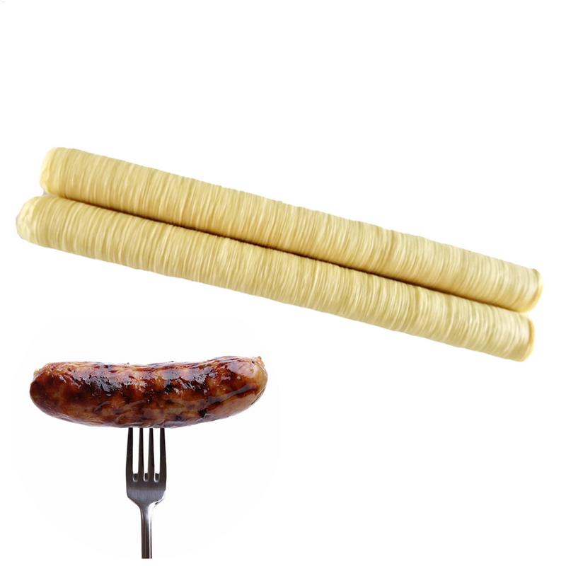 14мX26мм DIY Колбасная оболочка для жарки Легко снимается Оболочка для упаковки сушеной колбасы Колбасная коллагеновая оболочка Кухонные инструменты для приготовления пищи