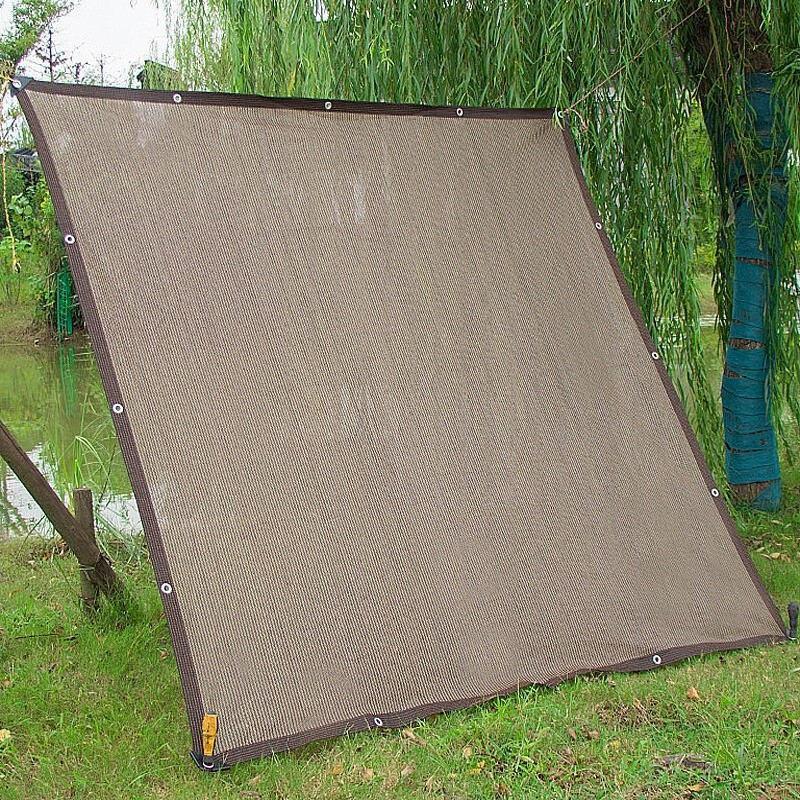 Summer Camping Sunshade Net Brown Anti-UV Awning Balconies Courtyards Swimming Pools Greenhouse Sunscreen Sun Shelter Cover Net