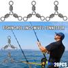 Durable Stainless Steel High Quality Fishing Rolling Swivels Connector Bearing Tackle Solid Rings
