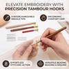 Hooks, 3Pcs French Beading Hook Needle Set for Hand Embroidery with 9 Needles for Sequins and Beads Craft Sewing Tools for Beginners and Professionals