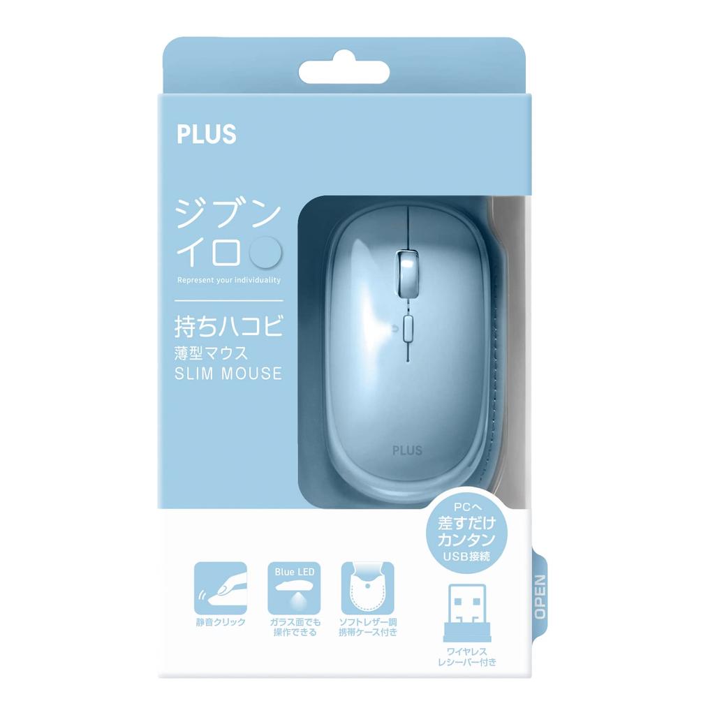 PLUS Mouse Jibuniro Thin Holder Hakobi Mouse Blue TW-MO001 428-832