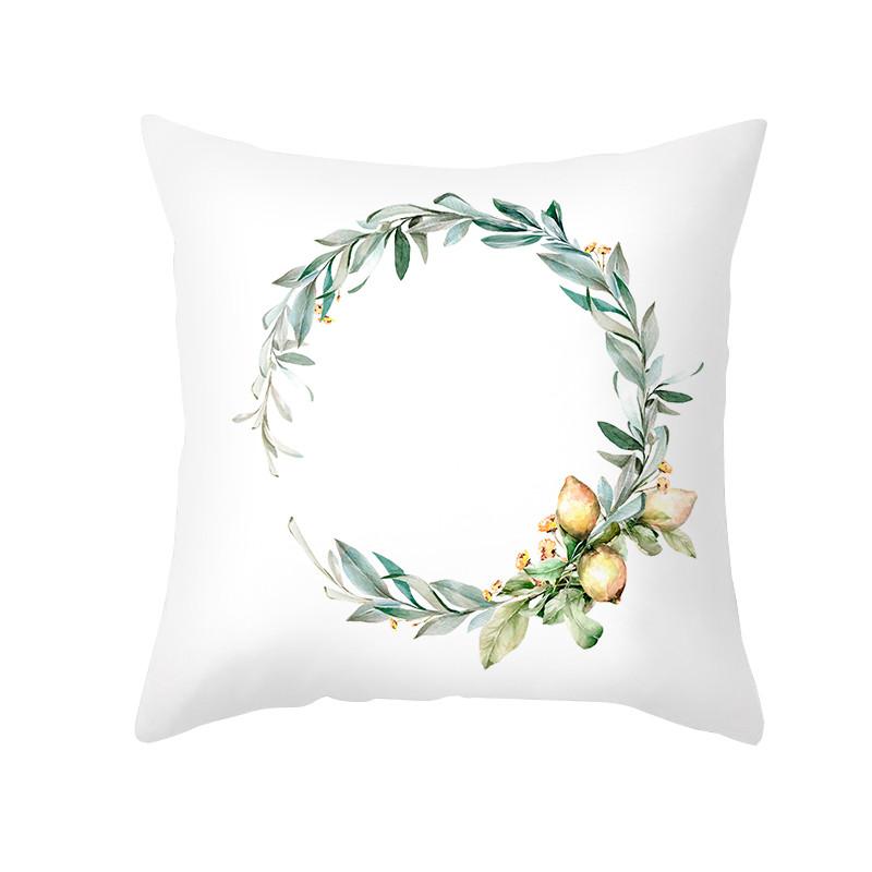 Летняя фруктовая наволочка шартрез наволочка лимонная надпись украшение диван скандинавский дом
