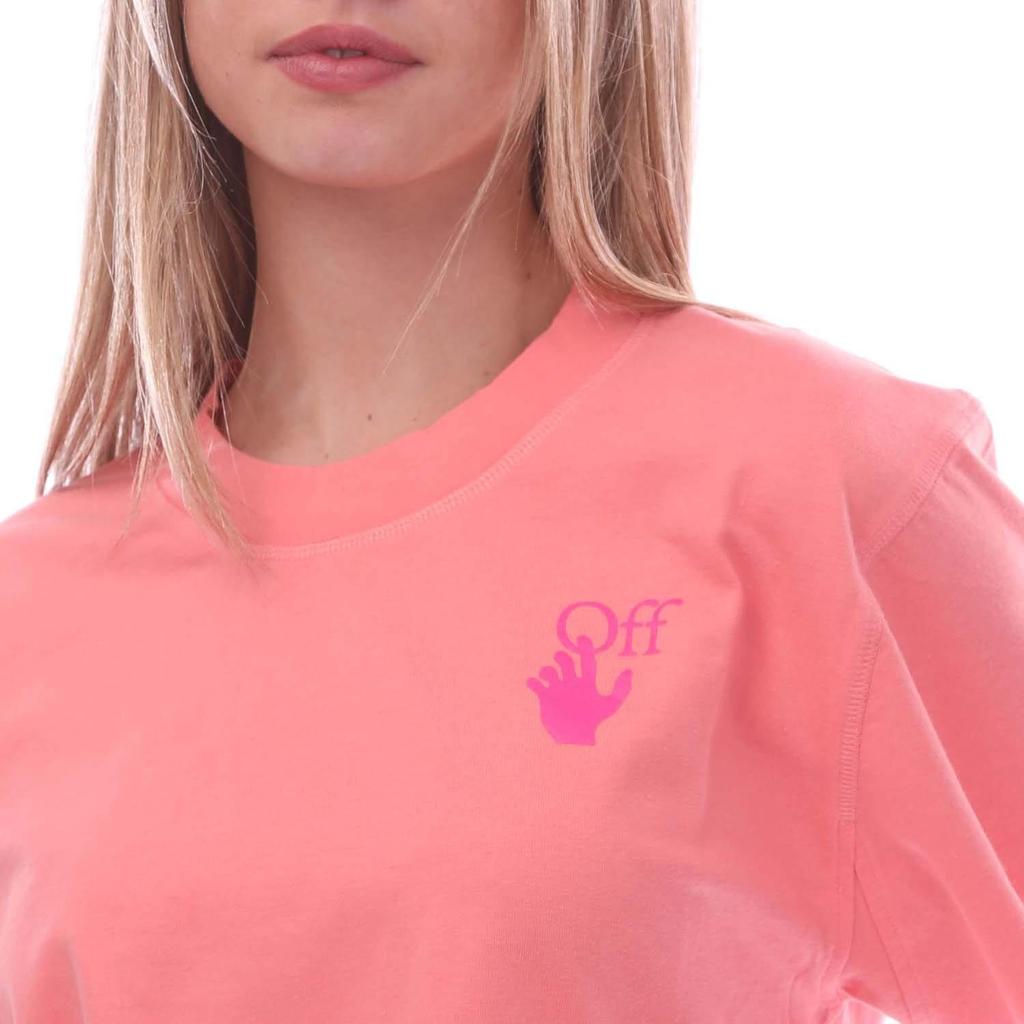 Off White Womens/Ladies Hands Off Crop T-Shirt