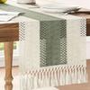 Rustic Boho Table Runner Solid Color Festival Dining Table Cover Advanced Tablecloth  Christmas