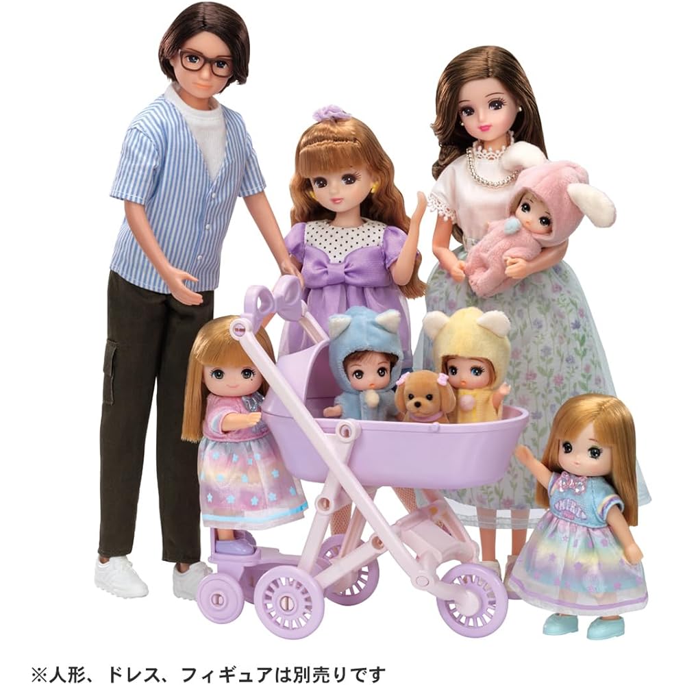 Takara Tomy Ликка-тян LF-11 Трехколесная коляска-трансформер Игрушка-одевалка для детей от 3 лет