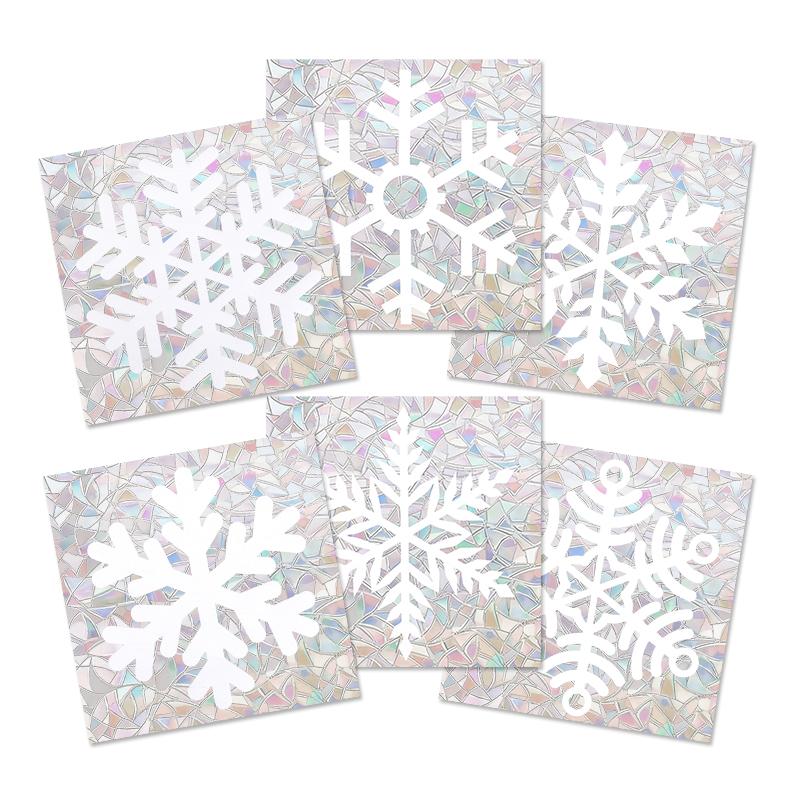 6 шт. Ловец солнца Снежинка Наклейка на окно Электростатическая Съемная Наклейка на стекло Снежинка Рождественское Украшение для спальни Гостиной