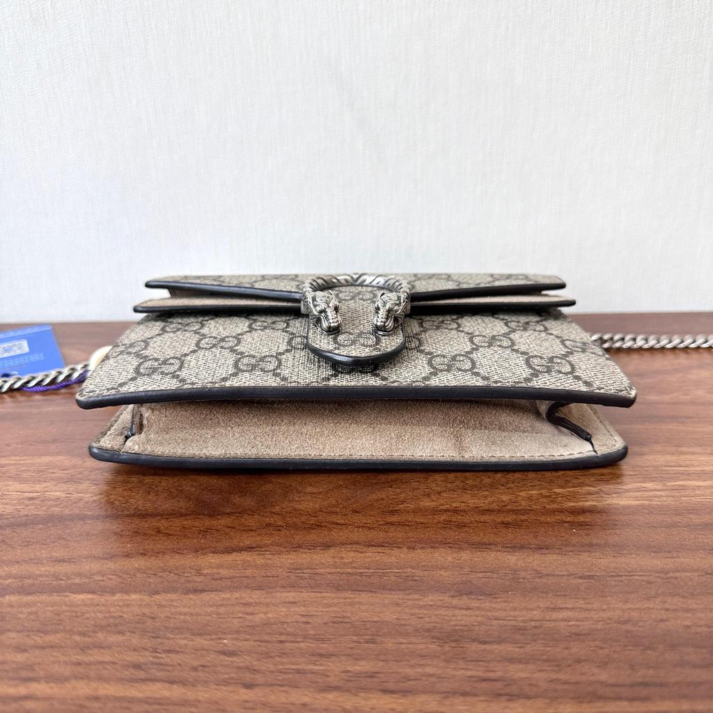 [Pre-Owned] Gucci Dionysus GG Supreme Super Mini Bag 'Beige' - Very Good #KK1RJY
