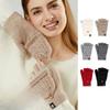 Winter Flip Two Purpose Half Finger Gloves for Women Cold Proof and Warm Students Touch Screen Gloves Thickened Plush Finger Revet Gloves for Men