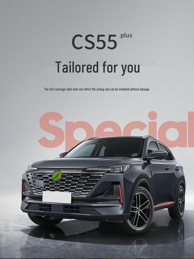 Compatible with Changan CS55 Plus models, full-coverage second and third-generation seat covers for all-season use.