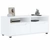 VidaXL Тумба под телевизор VISNES белая 100x40x38 см инженерная древесина, подставка для телевизора, буфет для телевизора, мультимедийная мебель, скамья для телевизора, мебель 4108292
