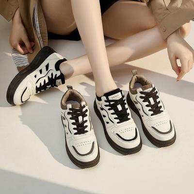 Универсальная платформа на высокой подошве белые туфли женские новая осень студенческие нескользящие американские легкие спортивные кеды