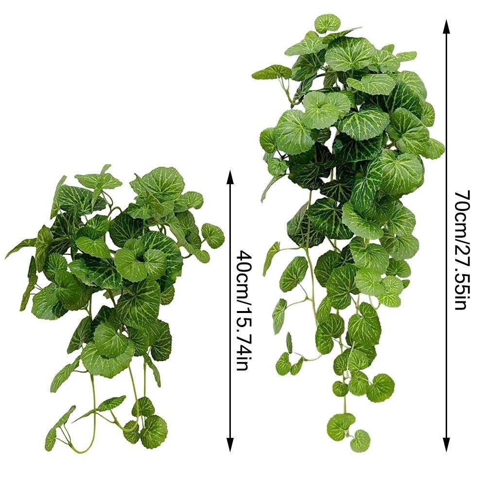 Украшение для дома Искусственные листья бегонии Зеленая настенная подвеска Венок Креативная растительная стена