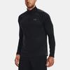 Under Armour Velocity 2.0 Повседневная дышащая спортивная футболка с длинным рукавом на молнии для мужчин, черный цвет 1345712-001