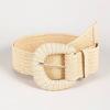 Соломенный пояс в стиле ретро, ​​богемный широкий ручной работы с пряжкой, летние женские брюки, платье, пояс, повседневное использование