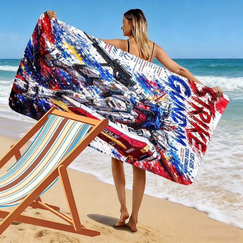 TRANSFORMERS Print Beach Towel, Large Soft Quick Dry Towel for Beach Camping Swimming