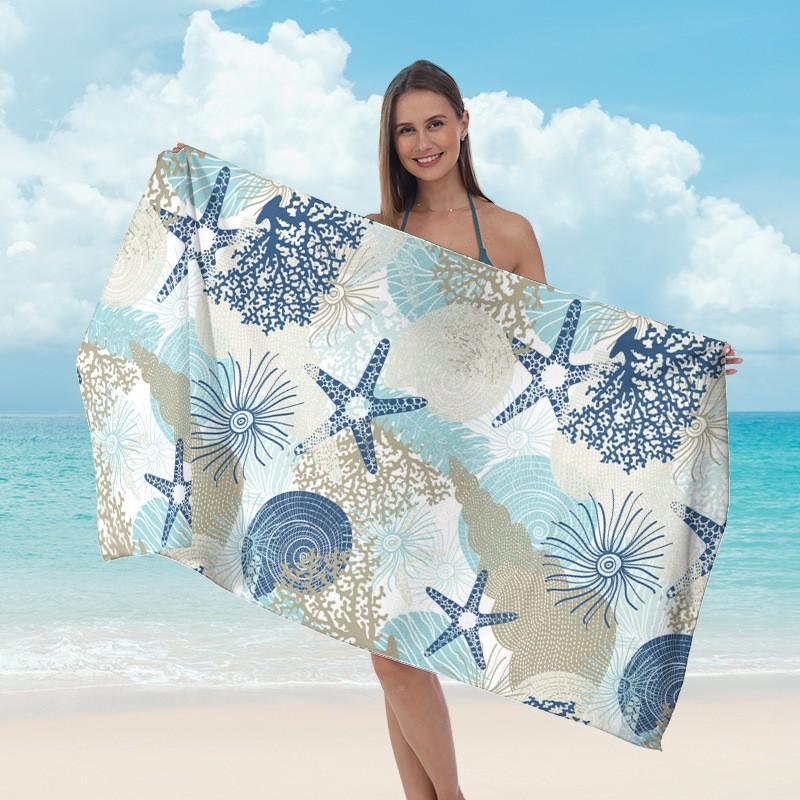 Custom Printed Microfiber Beach Towel Quick Dry Absorbent Swim Pool Outdoor Travel Gym