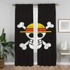 Плотные шторы для комнаты, 2 панели, O-One-pieceS, шторы для детской комнаты, украшения на Хэллоуин, перегородка, тюль для спальни, дома