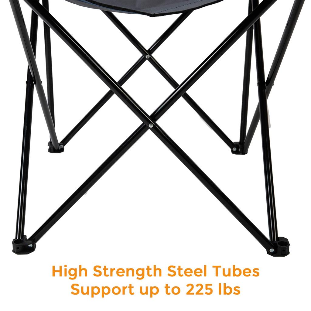 Японский стул для кемпинга Pacific Pass с сумкой для напитков Quad Chair M [подлинный импорт] держатель/хранилище синий/серый