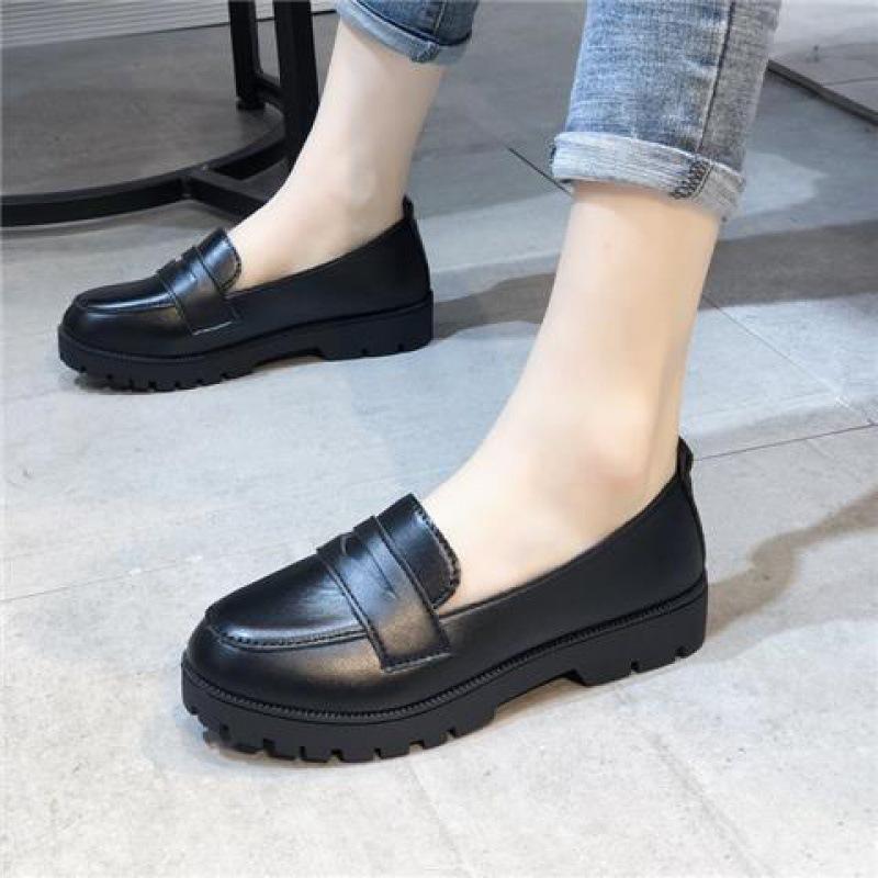 Large Size Women's Shoes Plus Size Japanese Jk Single Shoes Retro Small Leather Shoes Versatile Soft Sole