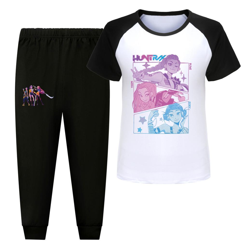 5104 Детский Набор Одежды для Девочек Rumi Zoey Mira Hunters Футболка с Принтом Брюки