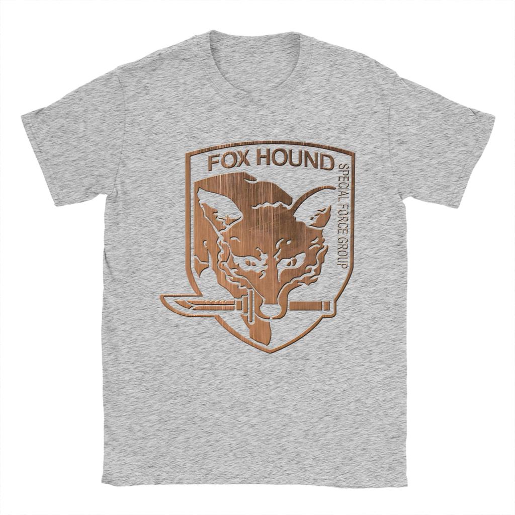Fox Hound Special Forces Group Logo Metal Gear Solid TShirt Hippie TShirts Men Cotton ONeck 5XL Clothes Short Sleeve Tops