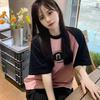 Женская футболка с коротким рукавом, модный топ в корейском стиле, мягкий, дышащий и удобный, стильный и универсальный, топ в уличном стиле.