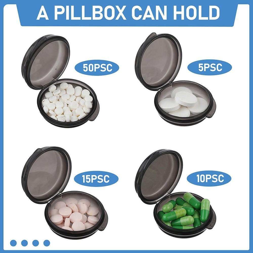 3 шт. Круглый органайзер для таблеток Хорошо герметизирующиеся контейнеры для лекарств Прочная таблетница