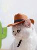 1pc M/L Cat Gentleman Hat, Cowboy Pet Hat For Dog And Cat Cosplay Cap - Perfect For Holiday Costume Parties And Photo Shoots