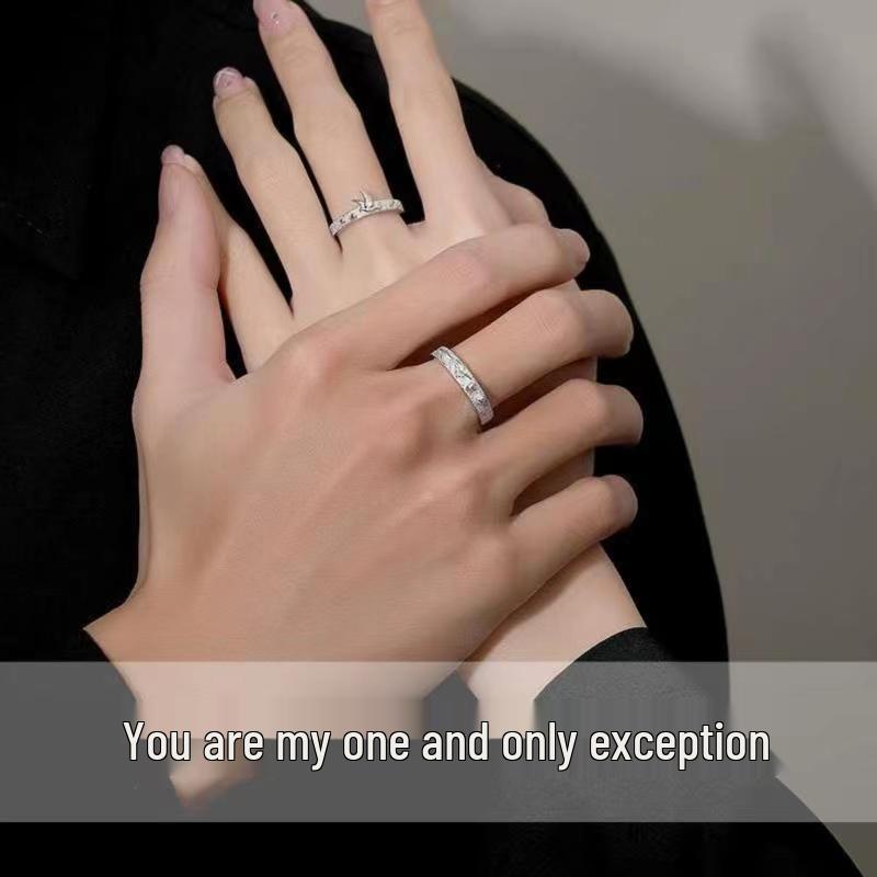 Новые кольца с голубым эвкалиптом и парой птиц для женщин и мужчин: Нишевый дизайн, Свадебные кольца класса люкс, Идеальный рождественский подарок