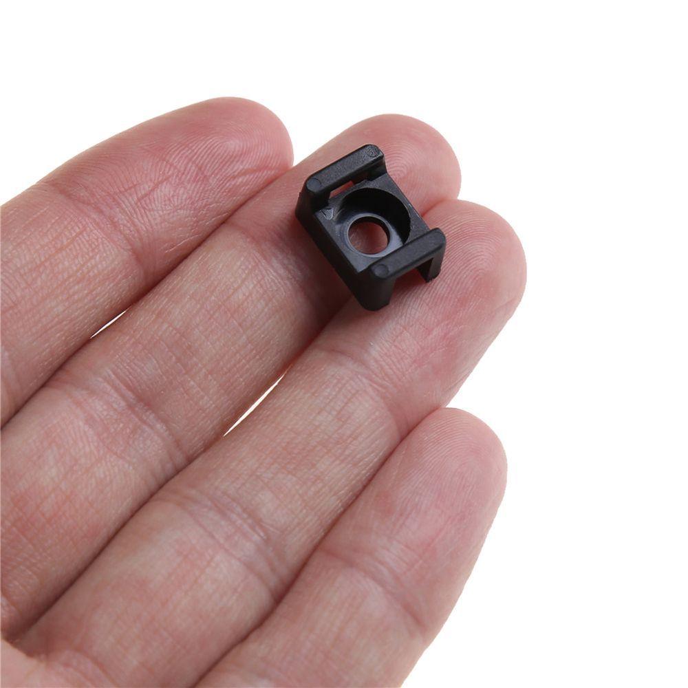 Black Width Cable Tie Mount Wire Holder Base Saddle Type
