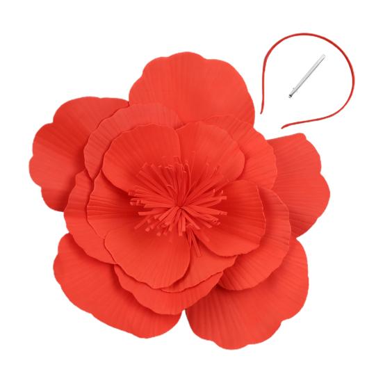 Большой Цветочный Декор Повязка на Голову Ободок Шляпка Фасинатор Головной Убор Свадебный Макияж Выпускной Фотография Головной Убор Аксессуары для Волос EMA