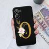 Case For OPPO Realme 2 5 6 7 8 Pro 9i Realme 9 10 Pro+ Luxury Liquid Silicone Soft TPU Couple Case Flower A-Z Letters For Realme Fundas Coques Bumper