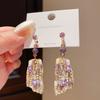 Серьги с бахромой из бриллиантового хрусталя «Серебряная игла» Этнический стиль Нишевые серьги с характером Легкая роскошь Продвинутое чувство Тяжелая индустрия Преувеличенные серьги