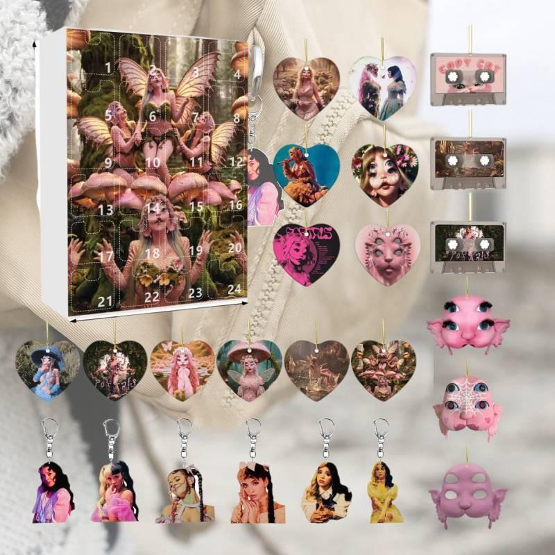 Мартинес 24 шт. Мелани Слепая коробка Рождественский подарок Фигурка Рождественский обратный отсчет Подвеска