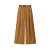 Kaslead New Arrival Women's Clothing Fashion Style Fashion All-Match with Belt Silk Satin Casual Straight Pants