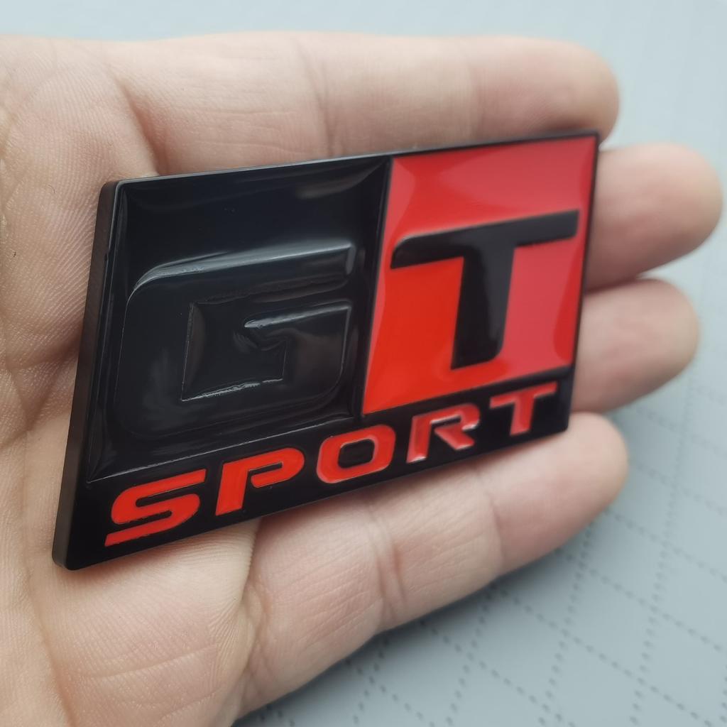 1 шт. 3D Металлический Логотип GT SPORT Значок на Переднюю Решетку Радиатора Автомобиля, Наклейка-Эмблема на Боковое Крыло, Задний Багажник для Стайлинга Кузова Автомобиля, Декоративные Аксессуары
