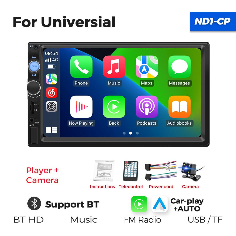 НОВЫЙ 2 din автомобильный радиоприемник с Carplay Android Auto для универсального автомобильного MP5-плеера Авторадио Мультимедийный проигрыватель 2DIN Авто аудио FM BT SWC