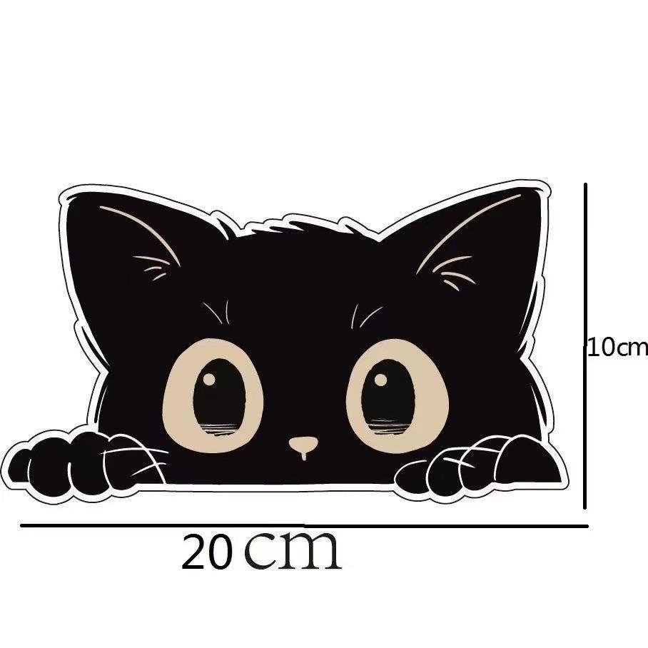 Подглядывание за CAT Cat Black Cat Наклейки на автомобиль Наклейки на окна автомобиля Наклейки для украшения царапин Аксессуары для автомобиля
