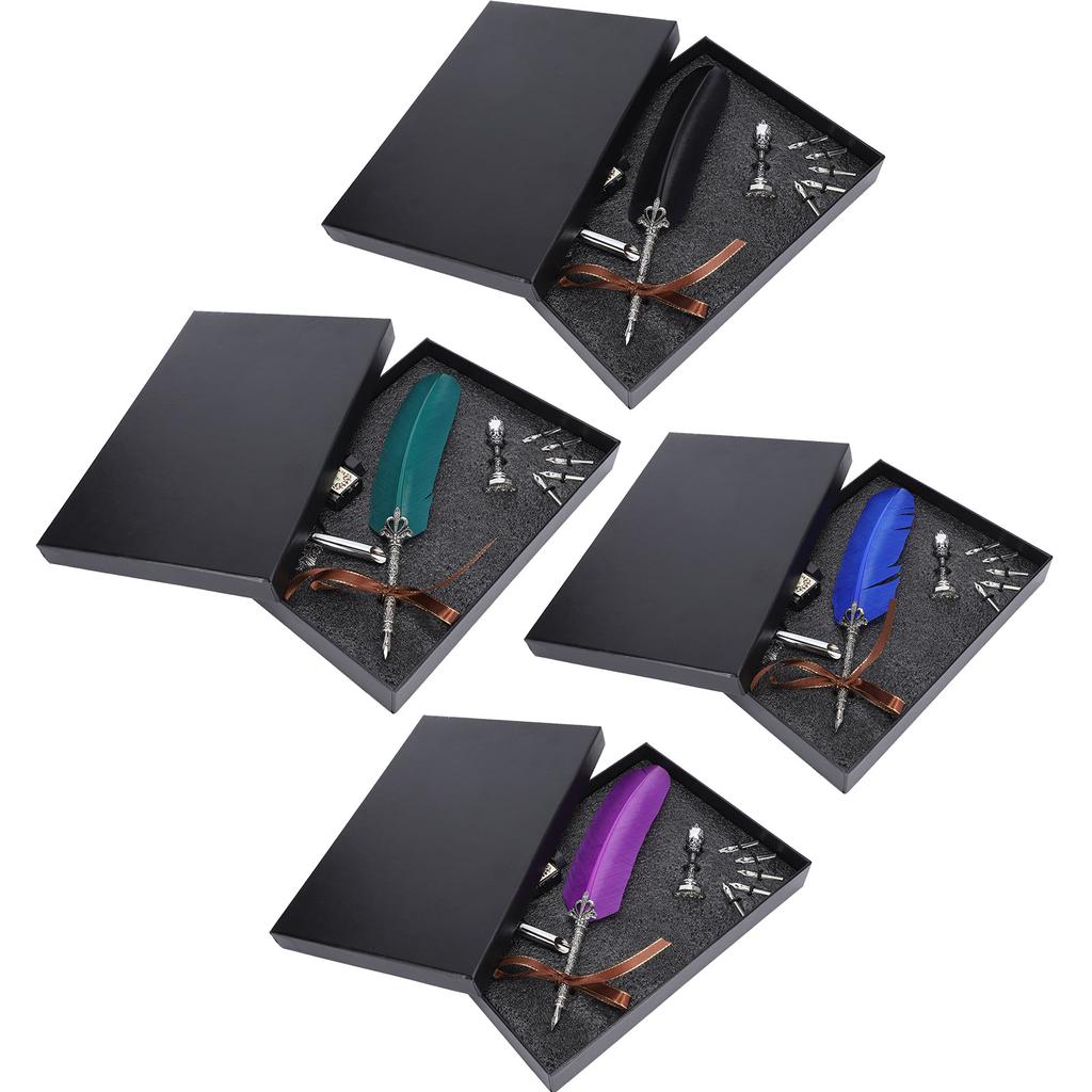 Набор гусиных ручек для письма, штамп для учеников и учителей, старинная каллиграфия, винтажный подарок