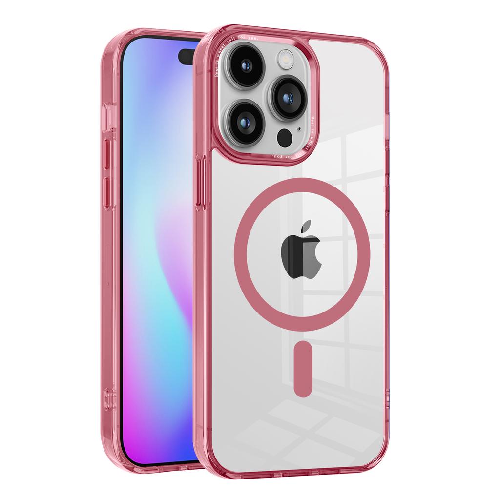 MagSafe Shockproof Magnetic Wireless Charging Case for iPhone 15Plus 15Pro Max/13 Pro Max/14 Pro Max/12 Pro Max Clear Silicone Phone Bumper Cover Case