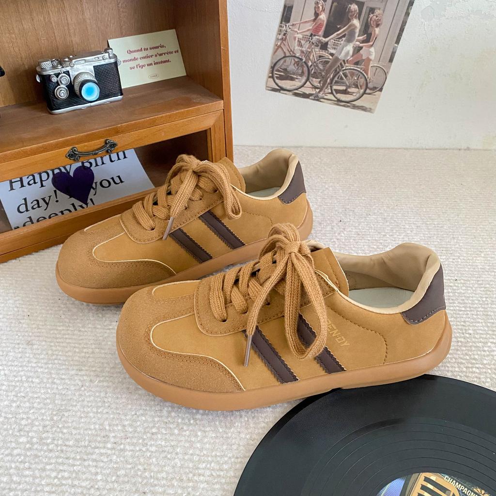 A9851 latex insole/mango head platform German training shoes women's leisure 2024 new niche retro popular board shoes