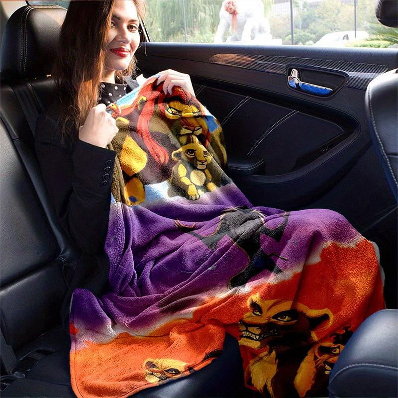 1pc. Cartoon Lion King Blanket, Soft and Cozy for All Seasons, Perfect Home Decor Gift for Friends and Family, Soft Flannel Throw Blanket, V