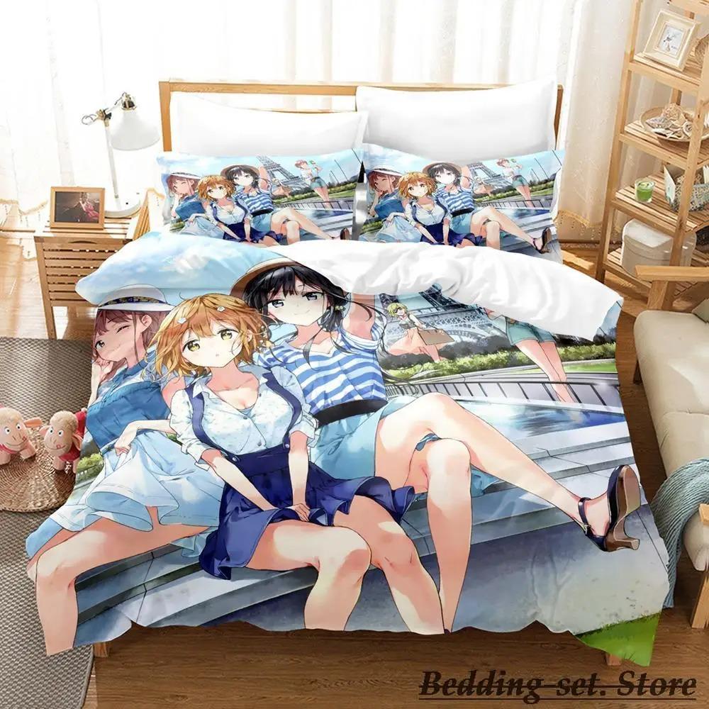 Masamune kun no Revenge Комплект постельного белья Single Twin Full Queen King Size Комплект постельного белья Adult Kid Bedroom Duvetcover Sets Anime Bed