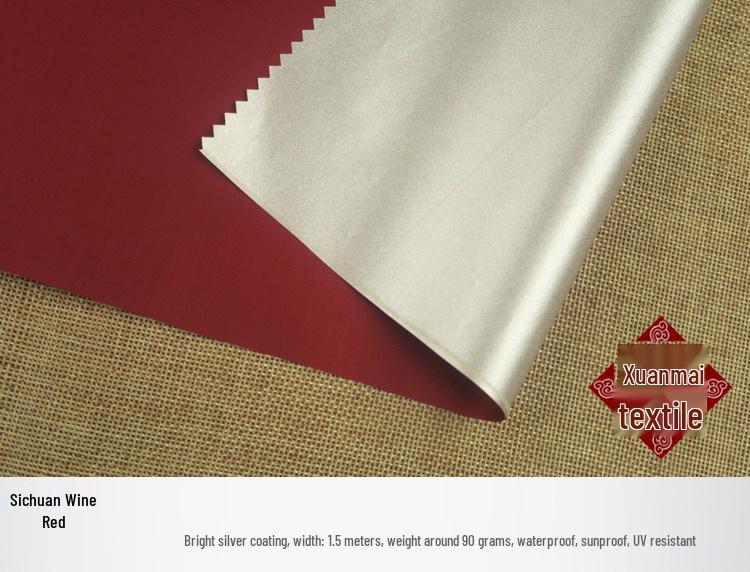 Ткань 210T с серебряным покрытием, водонепроницаемая и пылезащитная, для автомобиля, палатки и защиты от УФ-лучей.