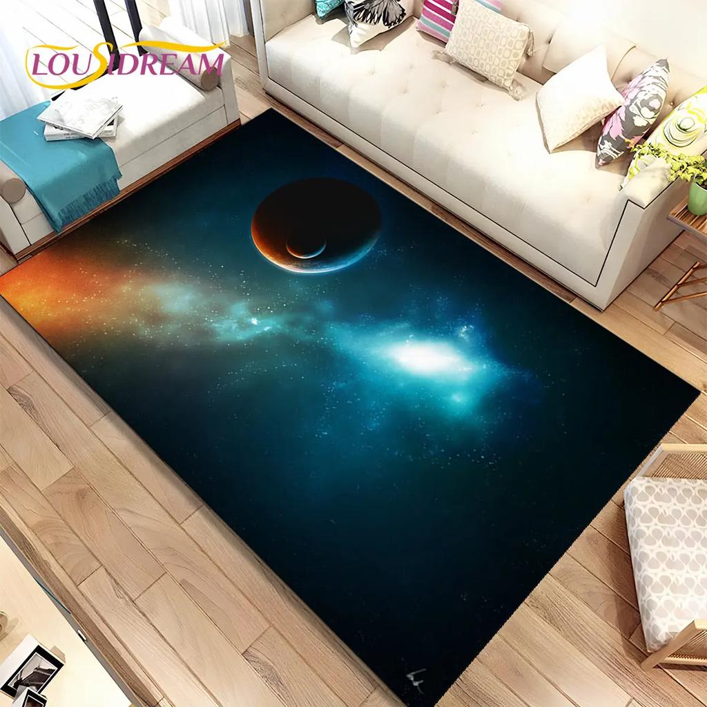 3D Космос Фиксированные Звезды Галактика Земля Коврик, Коврик для Дома Гостиная Спальня Диван Коврик Декор, Детский Нескользящий Коврик HD