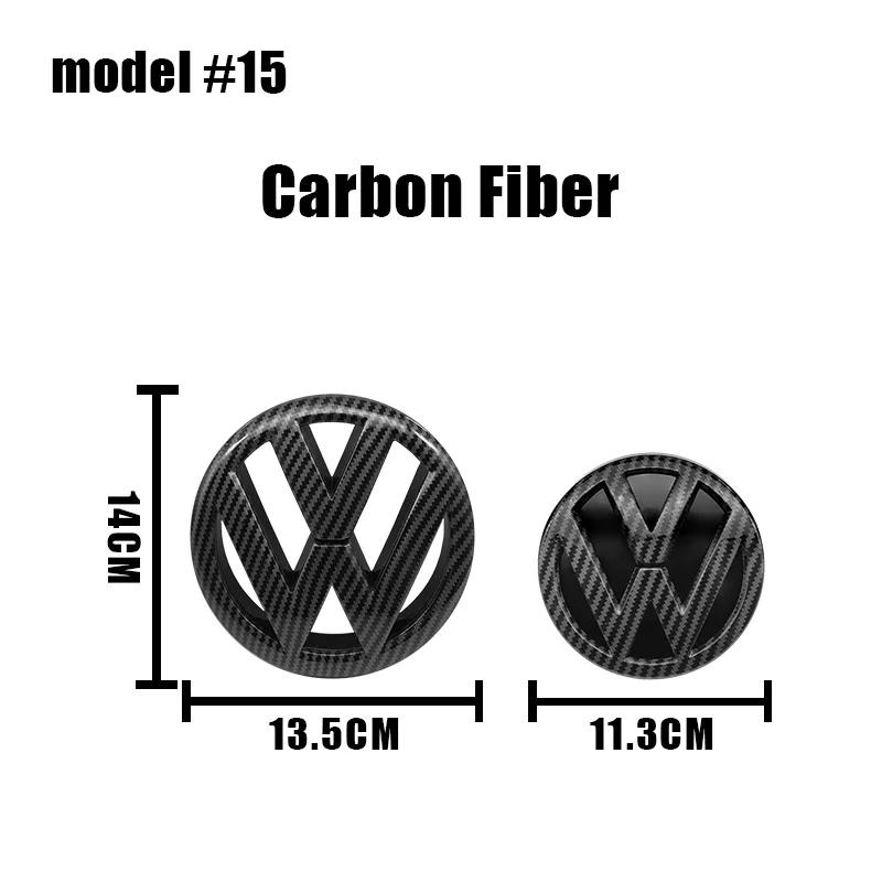 For VOLKSWAGEN VW 2Pcs VW Golf 7.5 ABS Car Logo Cover Front Grille Badge Rear Trunk Emblem Sticker Accessories For Volkswagen Go
