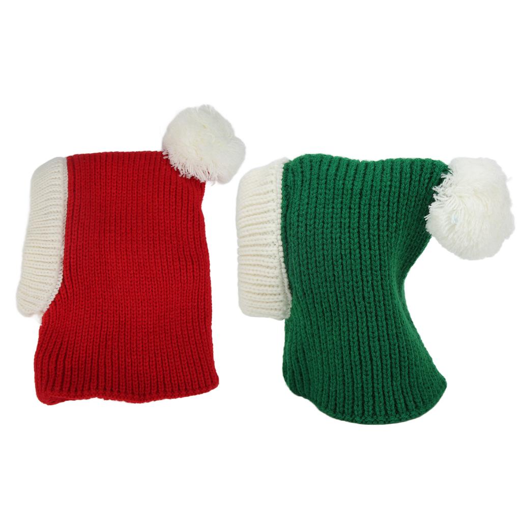 Dog Winter Hat Red Pet Christmas Winter Warm Knitted Hat for Small and Medium Dogs Puppy Cats