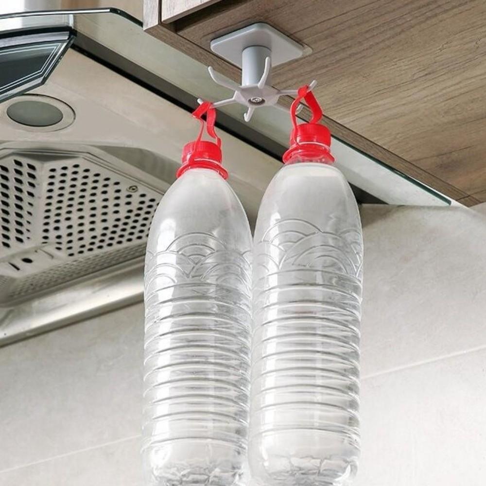 6-Claw Wall-Mounted Hooks No Punching Multifunctional Shelves Adhesive Hooks  Utensils Storage