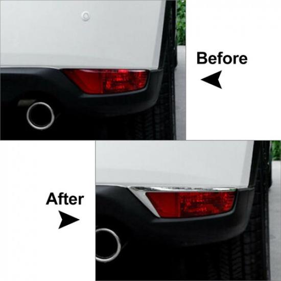 2x Хромированная ABS Накладка на противотуманную фару заднего бампера Подходит для Mazda CX-5 CX5 2017-21